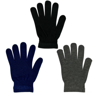 Buy 3pk-black-navy-gray en&#39;s Warm Winter Soft Stretch Touchscreen Gloves Knit Tech insulated Thermal