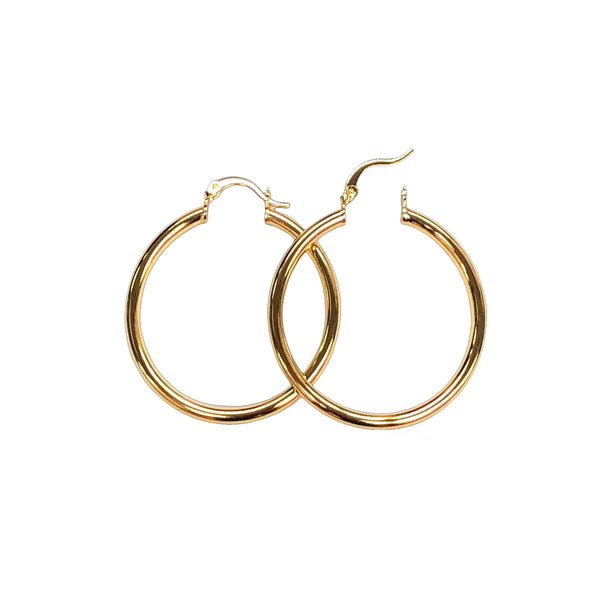 LAVRA 18K Yellow Gold Filled Round Hoop Earrings Circle Dangle Women Jewelry
