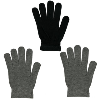 Buy 3pk-gray-gray-black en&#39;s Warm Winter Soft Stretch Touchscreen Gloves Knit Tech insulated Thermal