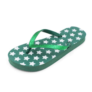 Buy star-green Girl&#39;s Glitter Unicorn Flip Flop