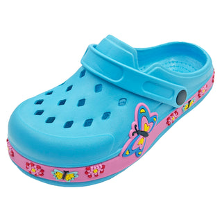 Buy blue Girls Two Tone Ventilated  Clogs