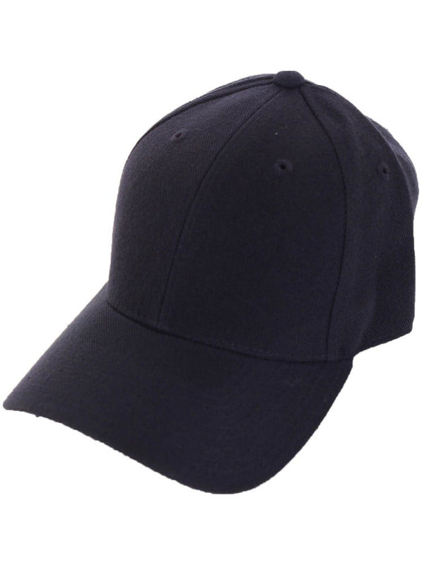Men's Fitted Blank Curved Brim Baseball Hat Cap