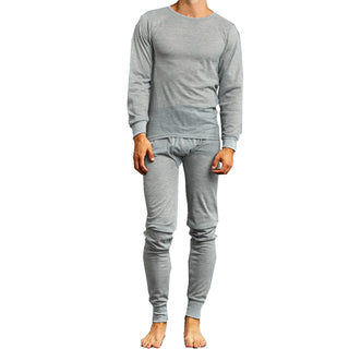 Buy light-grey Men&#39;s Two Piece Long Johns Thermal Underwear Set