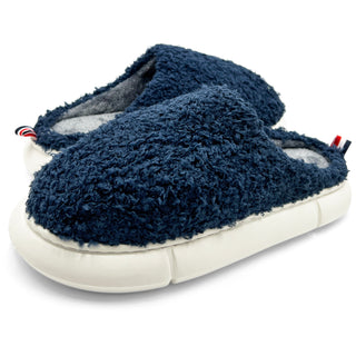 Buy thick-blue LAVRA Womens Bedroom Slippers Plush Faux Fur House Shoes Furry Clogs