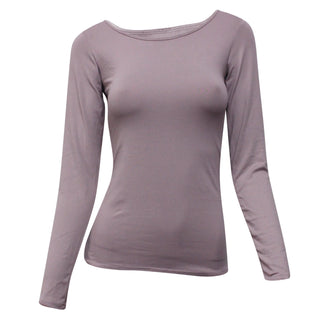 Buy lavender LAVRA Women&#39;s Soft Casual Crew Neck Long Sleeve Shirt