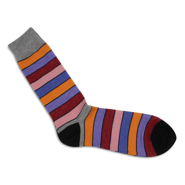Men's Stripes and Argyle Colorful Print Dress Socks