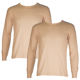 Buy 2-pack-sand SLM Men&#39;s Thermal Undershirt Waffle Knit Lightweight Base Layer Insulated Long Sleeve Top