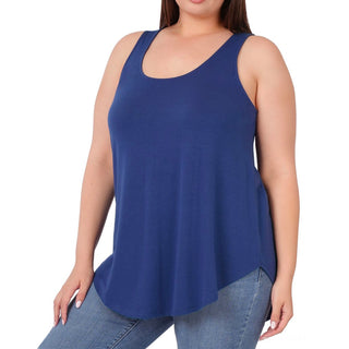 Buy light-navy Women&#39;s Relaxed Loose Fit Tank Top