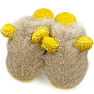 Buy ear-yellow Women&#39;s Furry Slide Slip On Slippers
