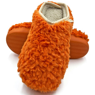 Buy curly-orange LAVRA Womens Bedroom House Shoes Faux Fur Lined Slippers