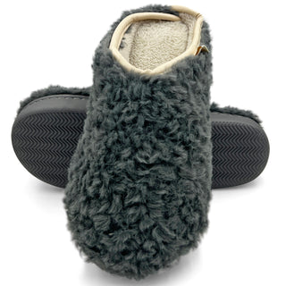 Buy curly-gray LAVRA Womens Bedroom House Shoes Faux Fur Lined Slippers