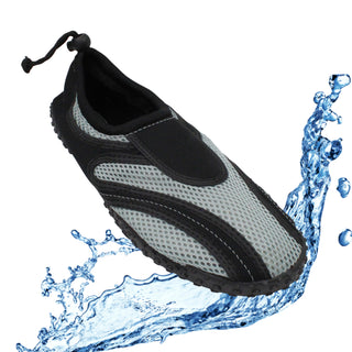 Buy gray-black Men&#39;s Slip On Aqua Socks Water Shoes