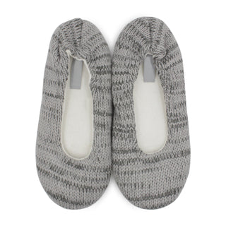 Buy gray-white Women&#39;s Cable Knit Slip On House Slippers