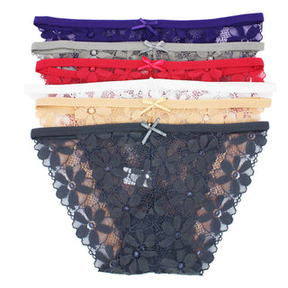 Buy larke 6 packs of women&#39;s lace thong and boyshorts panties