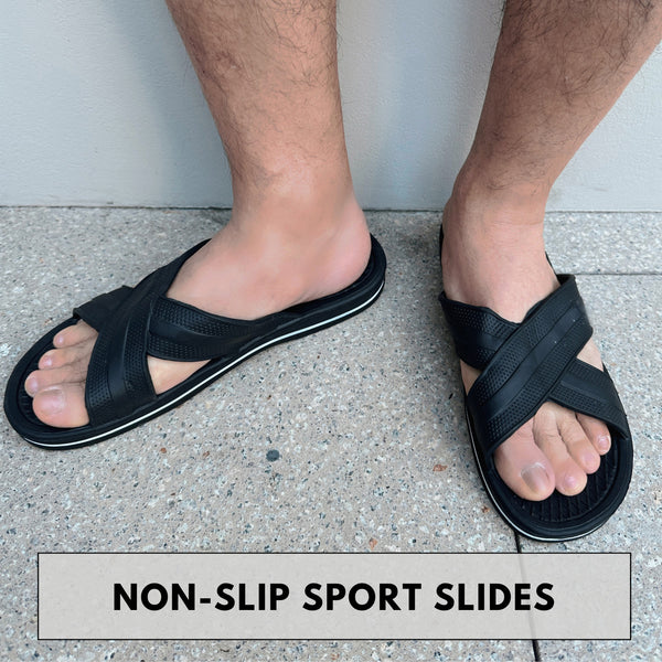 Men's Criss Cross Slip On Sandals