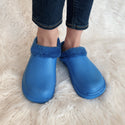 LAVRA Womens Faux Fur Lined Clogs Warm Cozy Nusring Shoes Indoor/Outdoor Garden Slip On