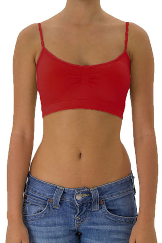 Buy red Women&#39;s Seamless Stretch Padded Wire Free Bra Bralette