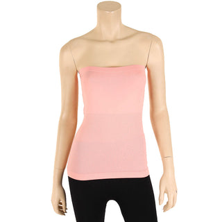 Buy light-pink Women&#39;s Seamless Stretch Long Bandeau Tube Top