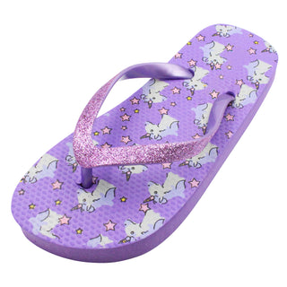 Buy purple Girl&#39;s Glitter Unicorn Flip Flop