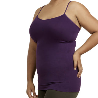 Buy purple Women&#39;s Plus Size Stretch Camisole Cami Tank Top
