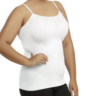 Buy white Women&#39;s Plus Size Stretch Camisole Cami Tank Top