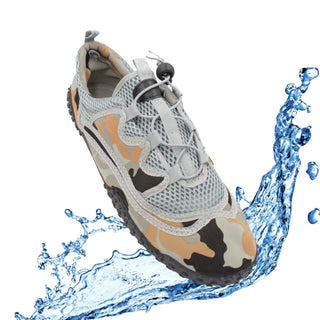 Buy grey Men&#39;s Camo Slip On Aqua Socks Water Shoes