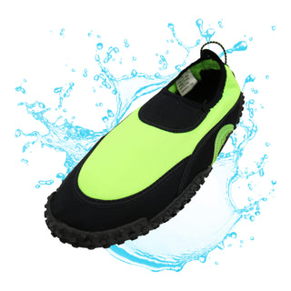 Buy lime-green Women&#39;s Slip On Thick Tread Aqua Socks Water Shoes