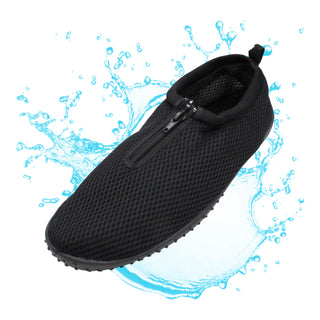 Buy black Men&#39;s Zip Up Aqua Socks Water Shoes