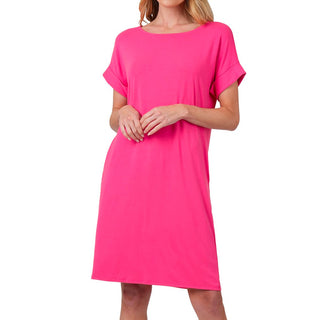 Buy fuchsia Women&#39;s Plus Size Boho Printed Long Maxi Dress