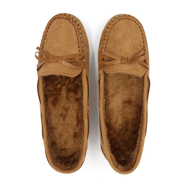 Women's Suede Fur Lined Moccasin Comfort Slippers
