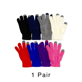 Buy blue Womens Winter Knit Touchscreen Gloves