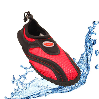 Buy red Women&#39;s Drawstring Slip On Aqua Socks Water Shoes