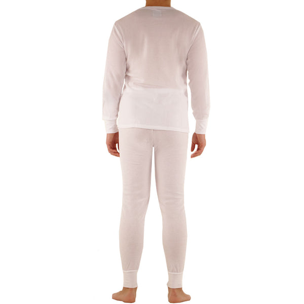 Men's 100% Cotton Thermal Underwear Two Piece Set Long Johns