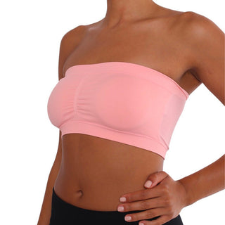 Buy light-pink Women&#39;s Plus Size Padded Strapless Bra Bandeau