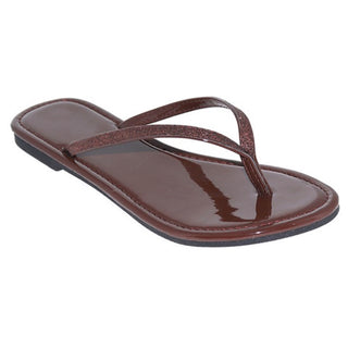 Buy brown Women&#39;s Gliiter Thong Flip Flop