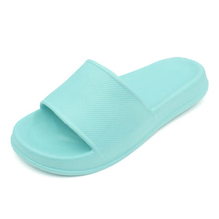 Buy plain-mint Women&#39;s Cushion Slip On Slide Sandals