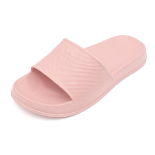 Buy plain-pink Women&#39;s Cushion Slip On Slide Sandals