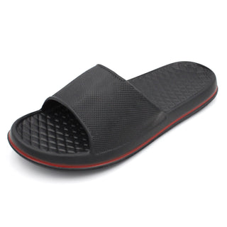 Buy black-red Men&#39;s Slip On Sport Slide Sandals