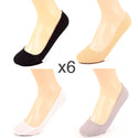 Women's 6 Pairs of No-Show Liner Socks