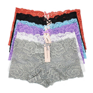Buy assorted 6 Pack of Women&#39;s Lace Boyshort Panties