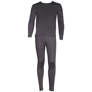 Buy dark-gray Men&#39;s Microfiber Fleece Thermal Underwear Two Piece Long Johns Set