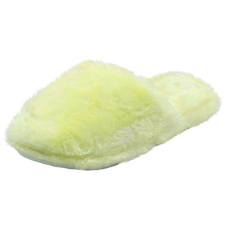 Buy lime-green Women&#39;s Furry Slide Slip On Slippers