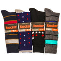 Men's 4 Pairs of Colorful Fashion Pattern Dress Socks