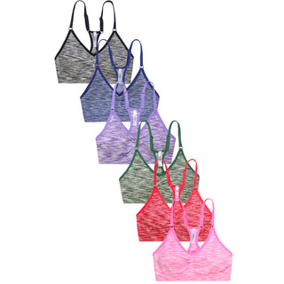 Buy mia Women&#39;s 6 Pack of Seamless Padded Sports Bras