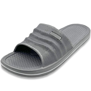 Buy gray-white Men&#39;s Slip On Sport Slide Sandals