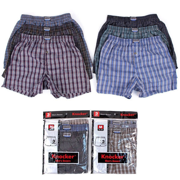 Men's 6 Pack of Plaid Boxer Shorts