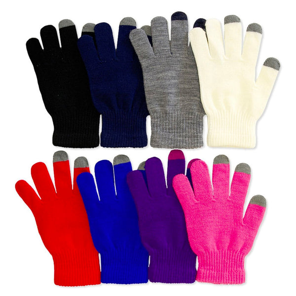 Womens Winter Knit Touchscreen Gloves