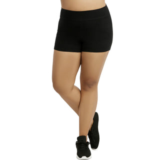 Buy short-black Women&#39;s Seamless Stretch Biker Shorts Legging