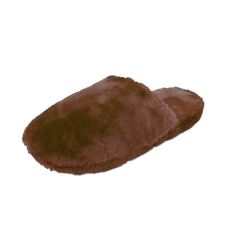 Buy brown Women&#39;s Furry Slide Slip On Slippers