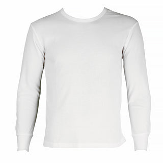 Buy white SLM Men&#39;s Thermal Undershirt Waffle Knit Lightweight Base Layer Insulated Long Sleeve Top
